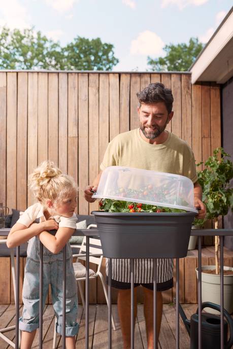 green basics balcony grow set 55cm living black